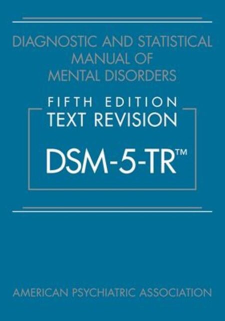 Front cover of the DSM-5-TR Hardcover manual, featuring the official APA logo.