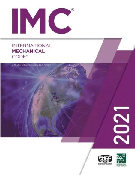 Front cover of the 2021 International Mechanical Code (IMC) softcover book, featuring the ICC logo.