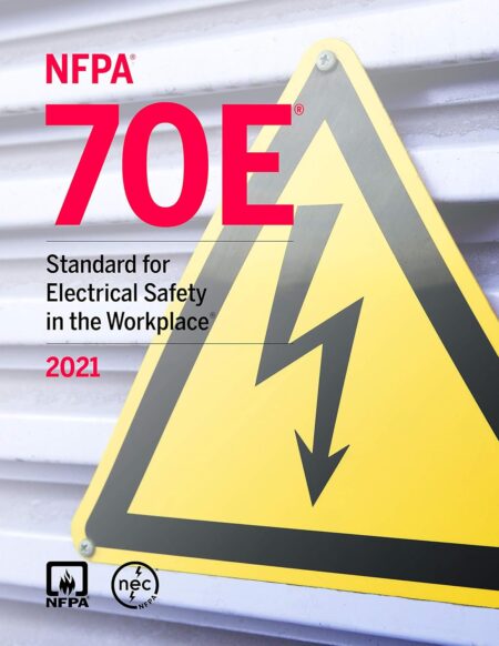 Front cover of NFPA 70E Standard for Electrical Safety in the Workplace 2021 Edition paperback.
