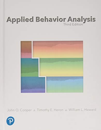 applied behavior analysis john o cooper timothy e heron 9780134752556